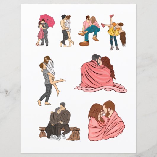 ラブヴァレンティーンズデイロマンチックなスクラップブックの要素 (正面)