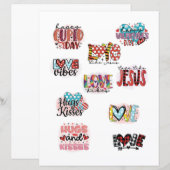 ラブヴァレンティーンズデイロマンチックなスクラップブックの要素 (正面/裏面)