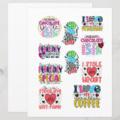 ラブヴァレンティーンズデイロマンチックなスクラップブックの要素 (正面/裏面)