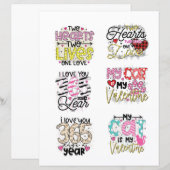 ラブヴァレンティーンズデイロマンチックなスクラップブックの要素 (正面/裏面)