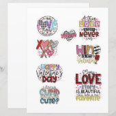 ラブヴァレンティーンズデイロマンチックなスクラップブックの要素 (正面/裏面)