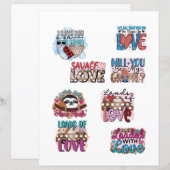 ラブヴァレンティーンズデイロマンチックなスクラップブックの要素 (正面/裏面)