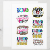 ラブヴァレンティーンズデイロマンチックなスクラップブックの要素 (正面/裏面)