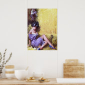 ラブヴィンテージの人質パルプマガジンカバーアート ポスター (キッチン)