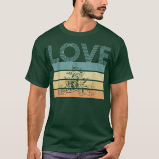 ラブヴィンテージレトロクワッドバイクライダー1028 Tシャツ