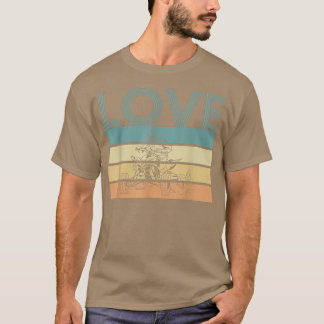 ラブヴィンテージレトロクワッドバイクライダー1028 Tシャツ