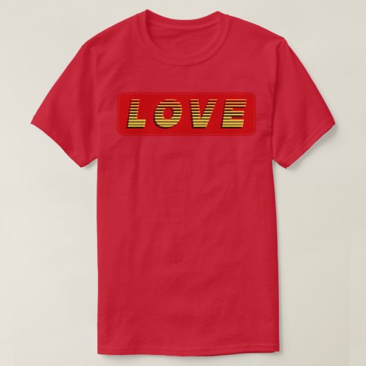 ラブヴィンテージレトロ文字 Tシャツ (デザイン正面)