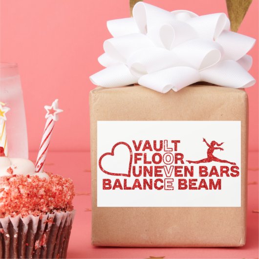 ラブヴォールト床の不均一なバーバランスビーム赤 長方形シール (パーティー)