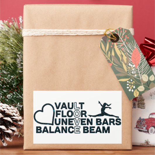 ラブヴォールト床不均一バーバランスビーム 長方形シール (クリスマス)