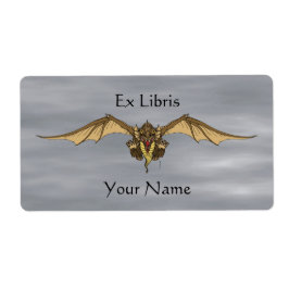 ラブージングドラゴン蔵書票 ラベル