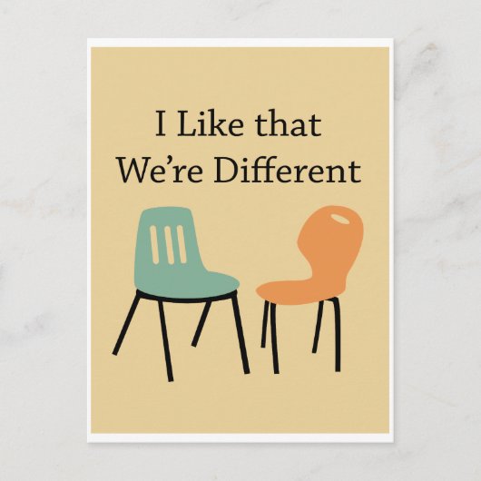 ラブ人間関係私たちは好き違う ポストカード (正面)