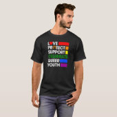 ラブ保護サポー祝ス同性愛者Lgbtq G Tシャツ (正面フル)