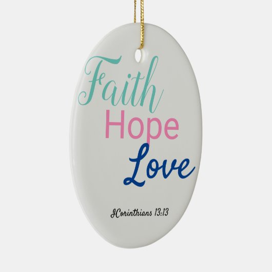 ラブ信仰&ホープ陶芸オーナメントクリスチャン セラミックオーナメント (右)