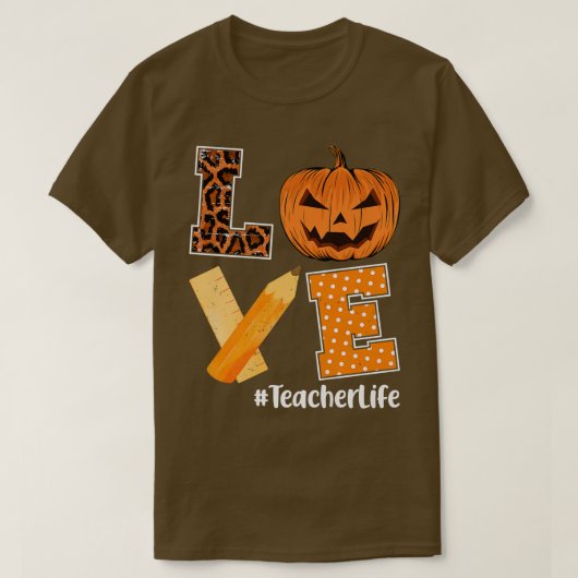 ラブ先生ハロウィーン秋秋感謝祭Pu Tシャツ (デザイン正面)