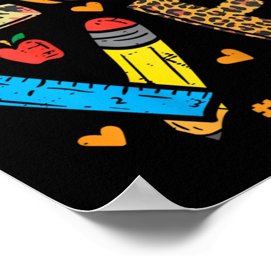 ラブ先生パンプキンヒョウ秋秋サンクスギフ ポスター (角)