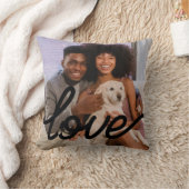 ラブ写真テンプレートパーソナライズされたカップル クッション (ブランケット)