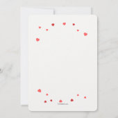 ラブ写真誕生発表で歓迎される 招待状 (裏面)