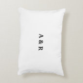 ラブ名前をカスタムするズモノグラム12フォトコラージュカップル アクセントクッション (裏面(縦))