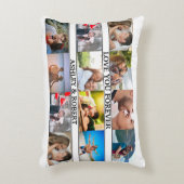 ラブ名前をカスタムするズモノグラム12フォトコラージュカップル アクセントクッション (正面(垂直))