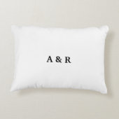ラブ名前をカスタムするズモノグラム12フォトコラージュカップル アクセントクッション (裏面)