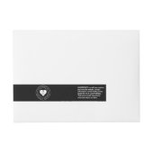 ラブ商品のラップラベル付き手作りのまわりにの作品 ラップアラウンド宛名ラベル (正面)