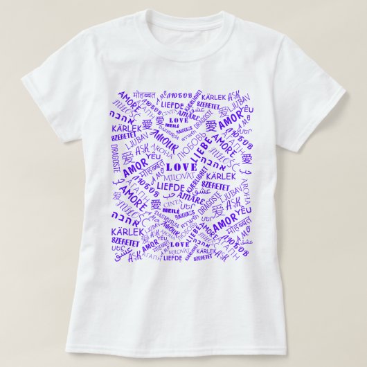 ラブ国際的文字Tシャツ Tシャツ (デザイン正面)