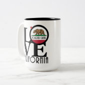 ラブ大きい石クリークカリフォルニア15oz ツートーンマグカップ (正面左)