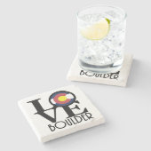 ラブ大きい石 ストーンコースター (横)