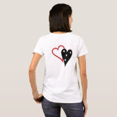 ラブ妊婦の長袖Tシャツ Tシャツ (裏面フル)