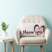 ラブ子供部屋デコール、かわいいピンクのハート、私はあなたをニャー ランバークッション (椅子)