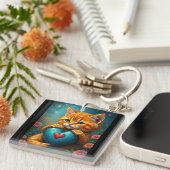 ラブ子猫 キーホルダー (正面右)