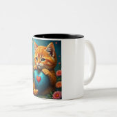 ラブ子猫 ツートーンマグカップ (正面右)