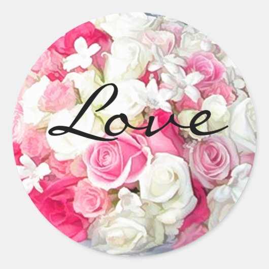 ラブ封筒用シールシール ラウンドシール (正面)