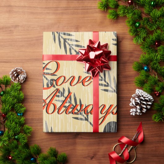 ラブ常時バレンタインラッピング紙 ラッピングペーパー (クリスマスギフト)