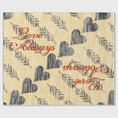 ラブ常時バレンタインラッピング紙 ラッピングペーパー (フラット)