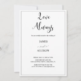 ラブ常時応援エレガントミニマルシンプルリスト 招待状