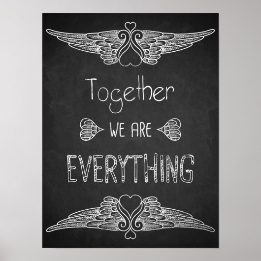 ラブ引用文アートシャルボードアートプリント ポスター (正面)