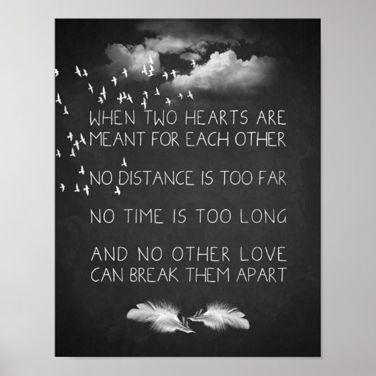 ラブ引用文アートシャルボードアートプリント ポスター (正面)