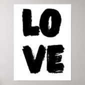 ラブ引用文アートモダン|絵を描モノクシンプル ポスター (正面)