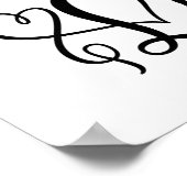 ラブ引用文アート|ロマンチックなモノクロかわいいタイポグラフィ ポスター (角)