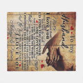 ラブ引用文ギフト |ご主人にプレゼント | フリースブランケット (正面(横))