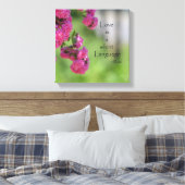 ラブ引用文バラ（撮影した写真） キャンバスプリント (インサイチュ (寝室))