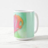 ラブ引用文バレンタインデーピンクハート文字 コーヒーマグカップ (正面右)