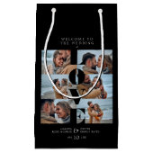 ラブ引用文ブラックコラージュ結婚ウェルカムの6枚 スモールペーパーバッグ (正面)