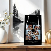 ラブ引用文ブラックコラージュ結婚ウェルカムの6枚 スモールペーパーバッグ