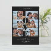 ラブ引用文ブラックトレンディー結婚コラージュの6枚 (スタンド正面)