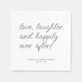 ラブ引用文ミニマルタイポグラフィ スタンダードカクテルナプキン (正面)