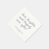 ラブ引用文ミニマルタイポグラフィ スタンダードカクテルナプキン (角)