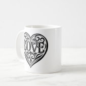 ラブ引用文メンズ コーヒーマグカップ (正面左)