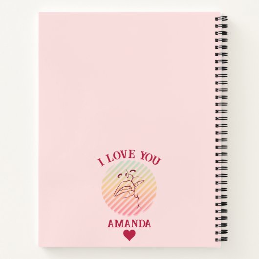 ラブ引用文ロマンチックキスノート ノートブック (裏面)